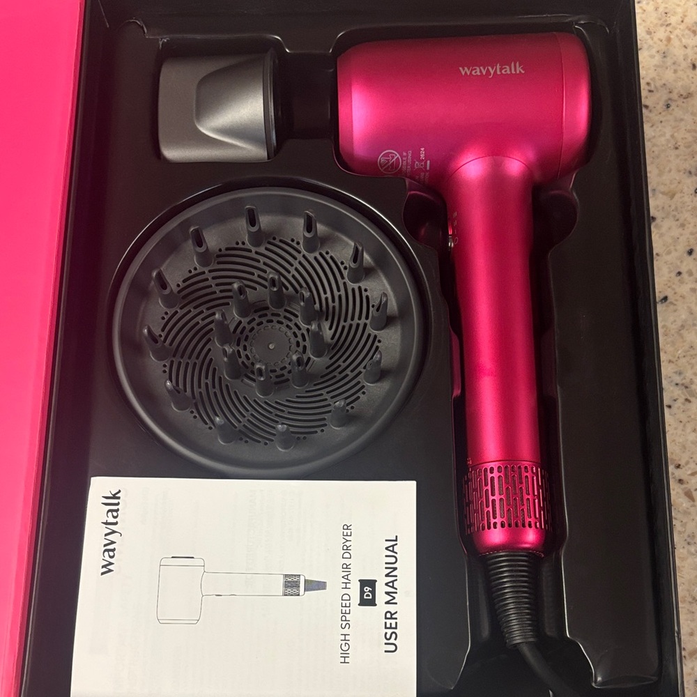 wavytalk High-Speed Hair Dryer in Rose Red